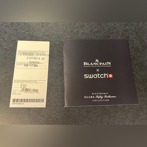 Blancpain x Swatch Scuba Fifty Fathoms Ocean of Storms S035B400 Black- BRAND NEW - Picture 6 of 10